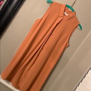 Long button down blouse